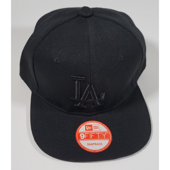 Los Angeles Dodgers Blackout New Era Adjustable Snapback Hat MLB Baseball Cap - Picture 3 of 7